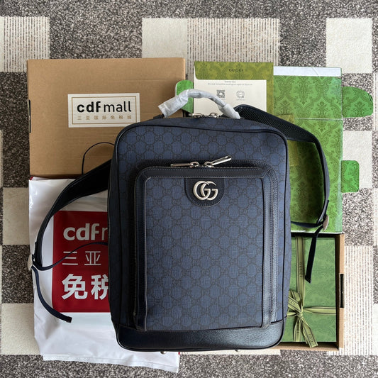 Pronta Entrega – Mochila Zaino Ophidia GG de Couro