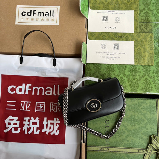 Pronta Entrega – Bolsa Modelo Gucci Petiti Tiracol Mini GG Preto