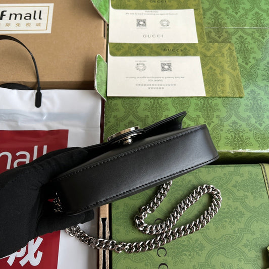Pronta Entrega – Bolsa Modelo Gucci Petiti Tiracol Mini GG Preto