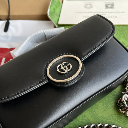 Pronta Entrega – Bolsa Modelo Gucci Petiti Tiracol Mini GG Preto