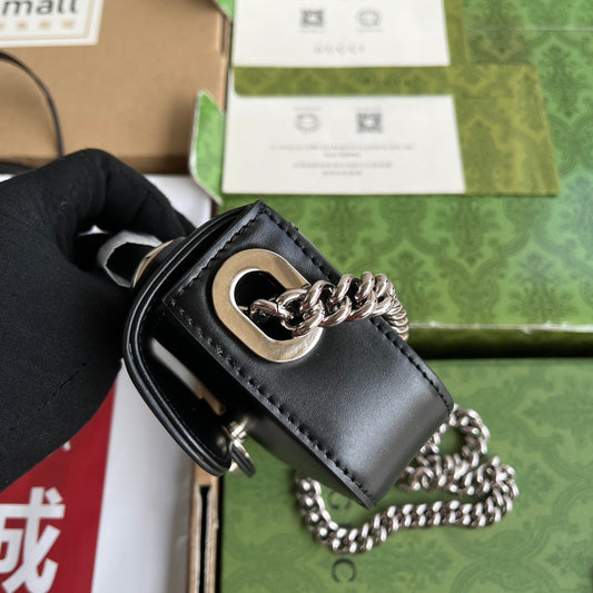 Pronta Entrega – Bolsa Modelo Gucci Petiti Tiracol Mini GG Preto