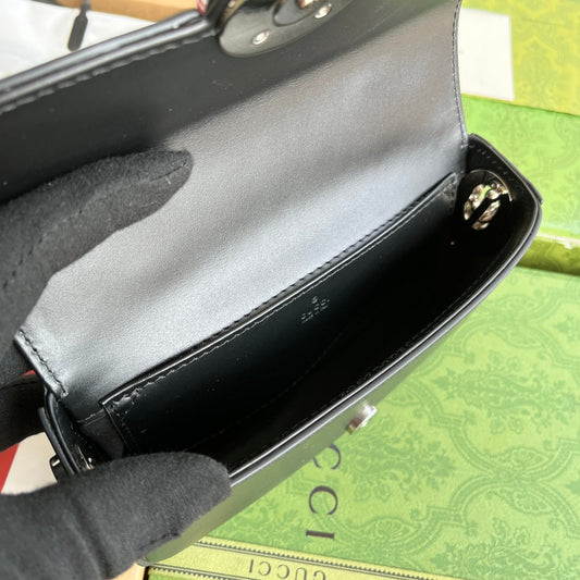 Pronta Entrega – Bolsa Modelo Gucci Petiti Tiracol Mini GG Preto