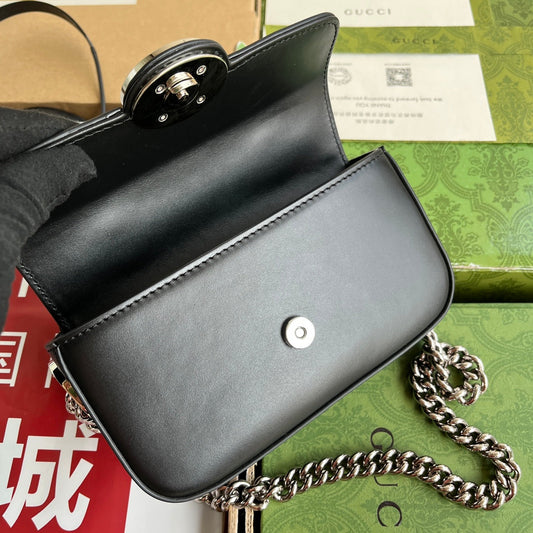 Pronta Entrega – Bolsa Modelo Gucci Petiti Tiracol Mini GG Preto