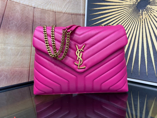 Pronta Entrega – Bolsa Modelo Saint Laurent Tranvesal Lou Pink