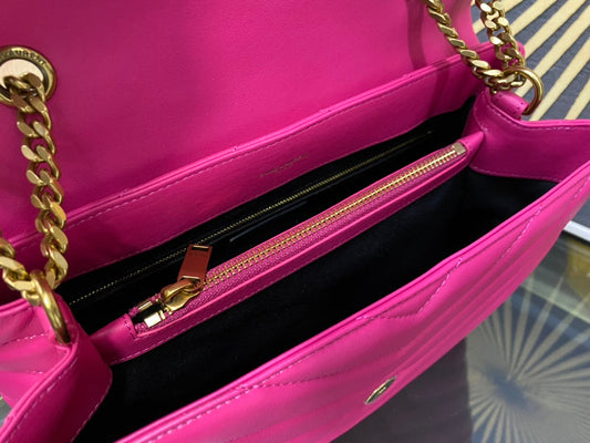 Pronta Entrega – Bolsa Modelo Saint Laurent Tranvesal Lou Pink