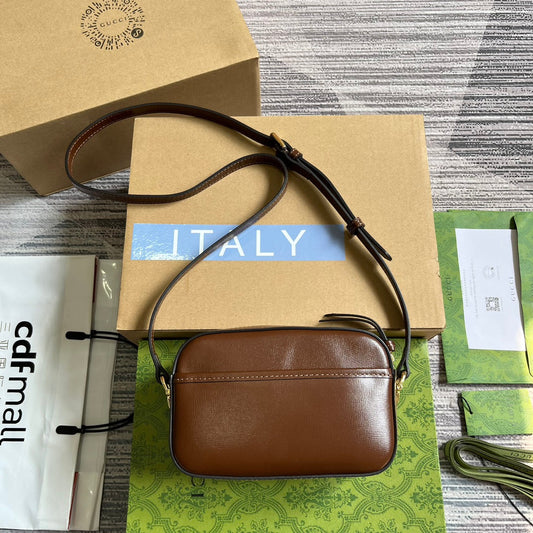 Pronta Entrega – Bolsa Modelo Gucci Horsebit 1955 Brown Pequena