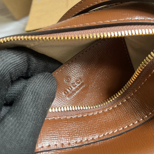 Pronta Entrega – Bolsa Modelo Gucci Horsebit 1955 Brown Pequena