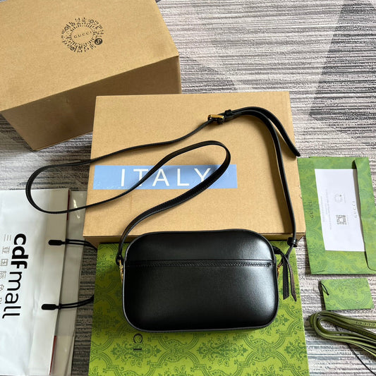 Pronta Entrega – Bolsa Modelo Gucci Horsebit 1955 Black Pequena