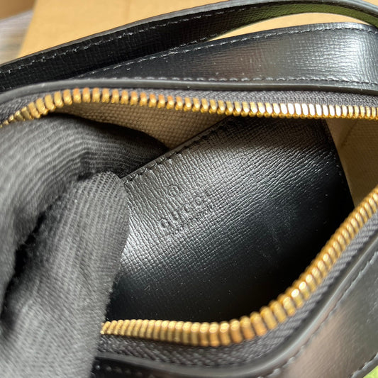 Pronta Entrega – Bolsa Modelo Gucci Horsebit 1955 Black Pequena