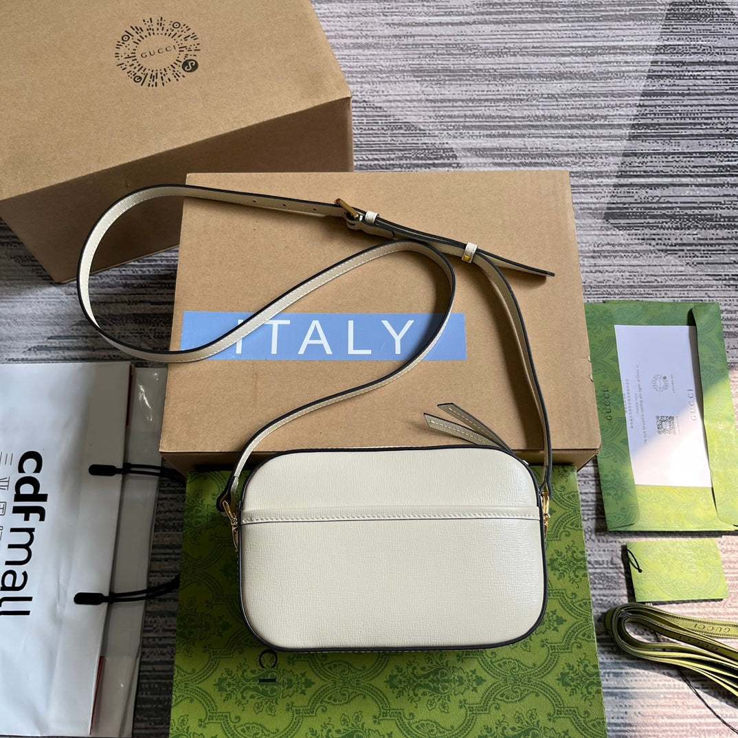 Pronta Entrega – Bolsa Modelo Gucci Horsebit 1955 White Pequena