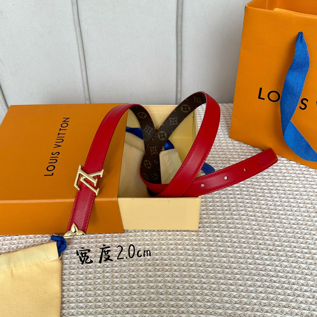 Pronta Entrega – Cinto Modelo Lоuіѕ Vuіttоn Reversível Pretty LV 20 mm