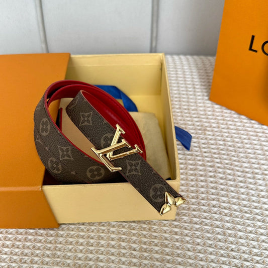 Pronta Entrega – Cinto Modelo Lоuіѕ Vuіttоn Reversível Pretty LV 20 mm