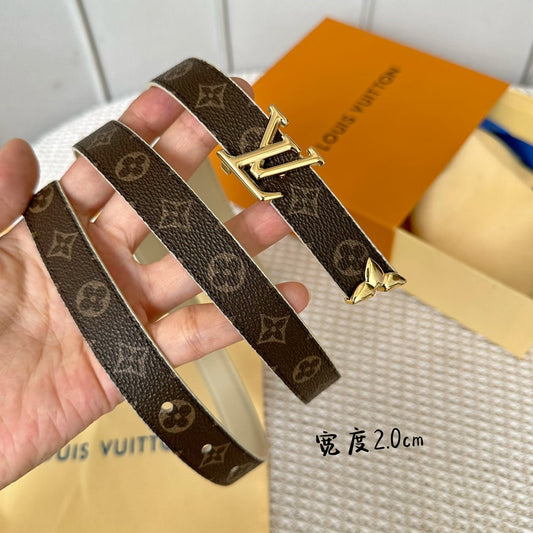 Pronta Entrega – Cinto Modelo Lоuіѕ Vuіttоn Reversível Pretty LV 20 mm