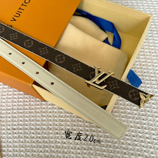 Pronta Entrega – Cinto Modelo Lоuіѕ Vuіttоn Reversível Pretty LV 20 mm