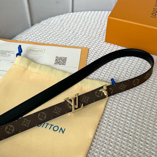 Pronta Entrega – Cinto Modelo Lоuіѕ Vuіttоn Reversível Pretty LV 20 mm