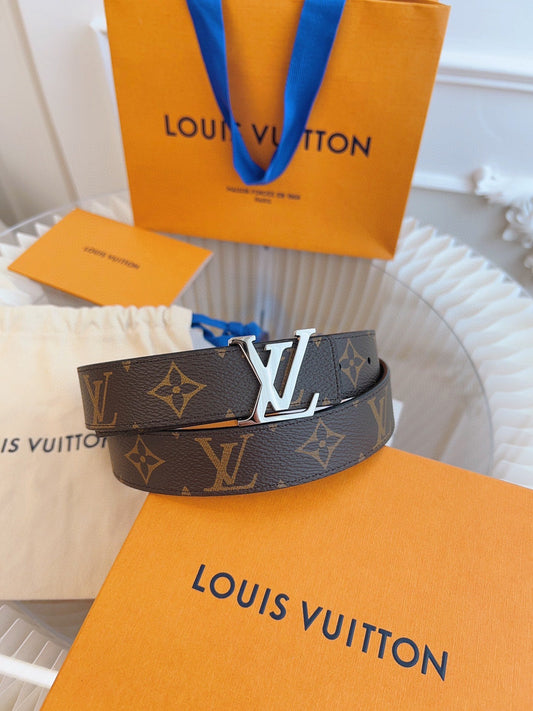 Pronta Entrega – Cinto Modelo Louis Vuitton Reversível LV Initiales 30 mm