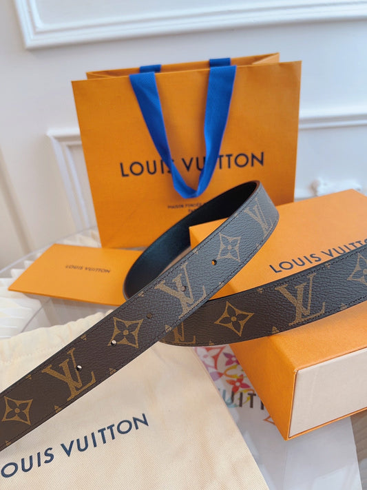 Pronta Entrega – Cinto Modelo Louis Vuitton Reversível LV Initiales 30 mm