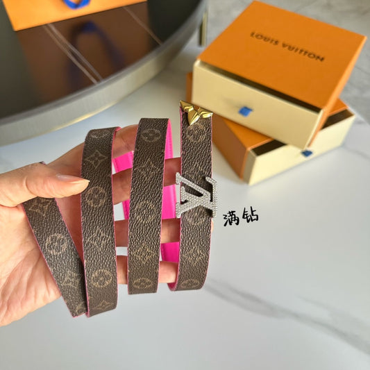 Pronta Entrega – Cinto Modelo Lоuіѕ Vuіttоn Reversível Pretty LV 20 mm