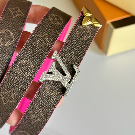 Pronta Entrega – Cinto Modelo Lоuіѕ Vuіttоn Reversível Pretty LV 20 mm