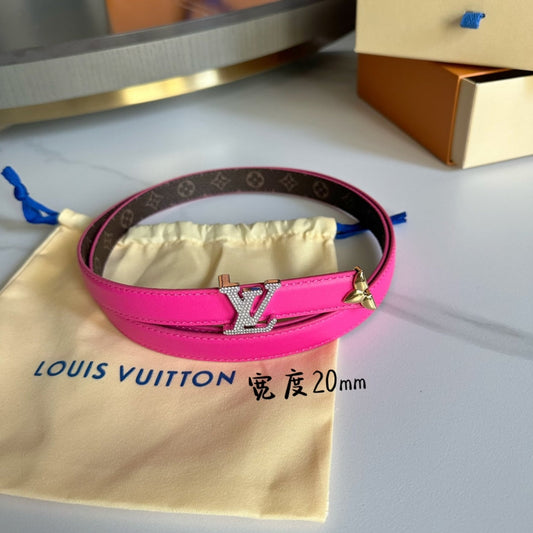 Pronta Entrega – Cinto Modelo Lоuіѕ Vuіttоn Reversível Pretty LV 20 mm