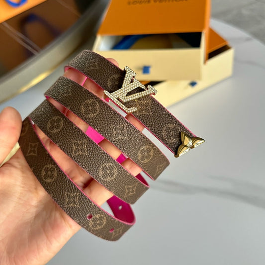 Pronta Entrega – Cinto Modelo Lоuіѕ Vuіttоn Reversível Pretty LV 20 mm