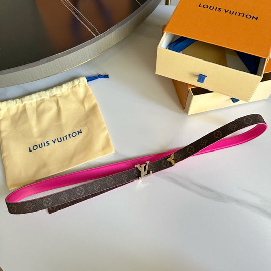 Pronta Entrega – Cinto Modelo Lоuіѕ Vuіttоn Reversível Pretty LV 20 mm