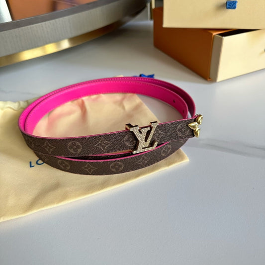 Pronta Entrega – Cinto Modelo Lоuіѕ Vuіttоn Reversível Pretty LV 20 mm