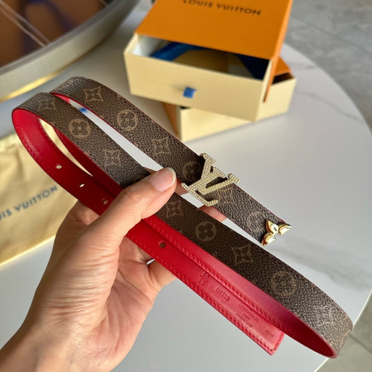 Pronta Entrega – Cinto Modelo Lоuіѕ Vuіttоn Reversível Pretty LV 20 mm
