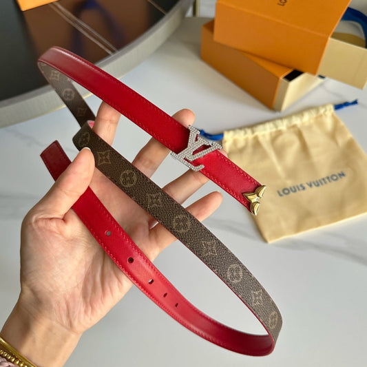 Pronta Entrega – Cinto Modelo Lоuіѕ Vuіttоn Reversível Pretty LV 20 mm