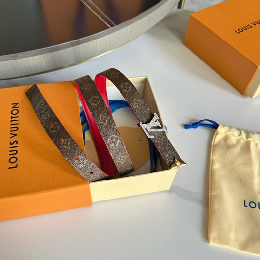 Pronta Entrega – Cinto Modelo Lоuіѕ Vuіttоn Reversível Pretty LV 20 mm