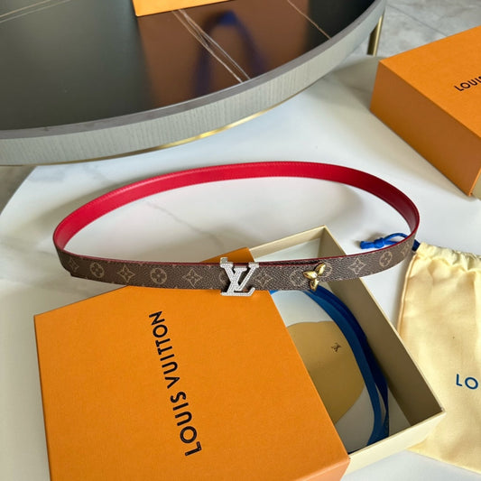 Pronta Entrega – Cinto Modelo Lоuіѕ Vuіttоn Reversível Pretty LV 20 mm