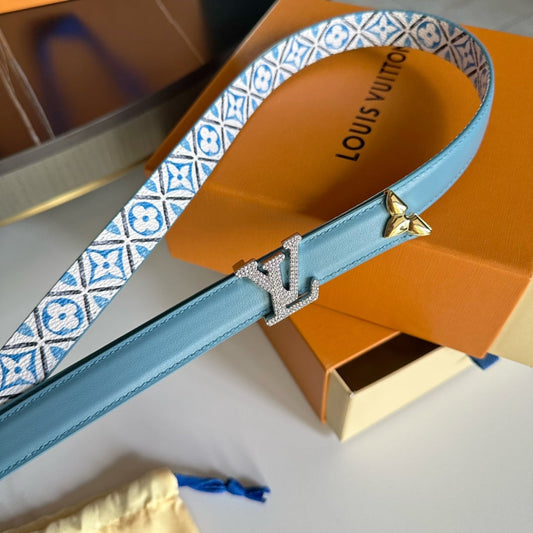 Pronta Entrega – Cinto Modelo Lоuіѕ Vuіttоn Reversível Pretty LV 20 mm