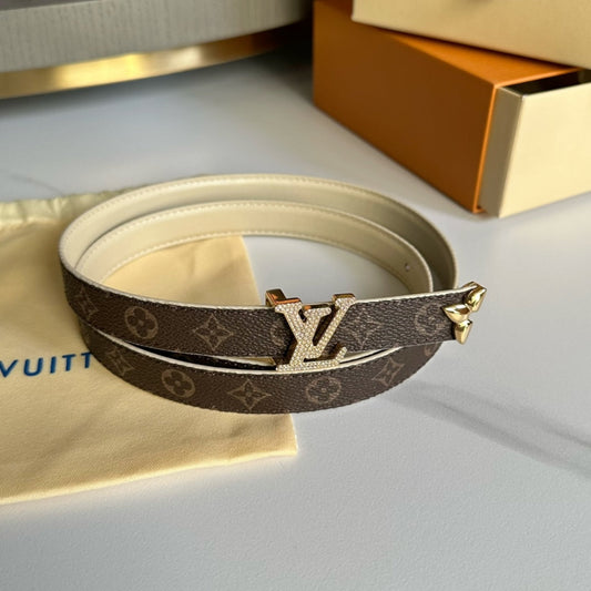 Pronta Entrega – Cinto Modelo Lоuіѕ Vuіttоn Reversível Pretty LV 20 mm