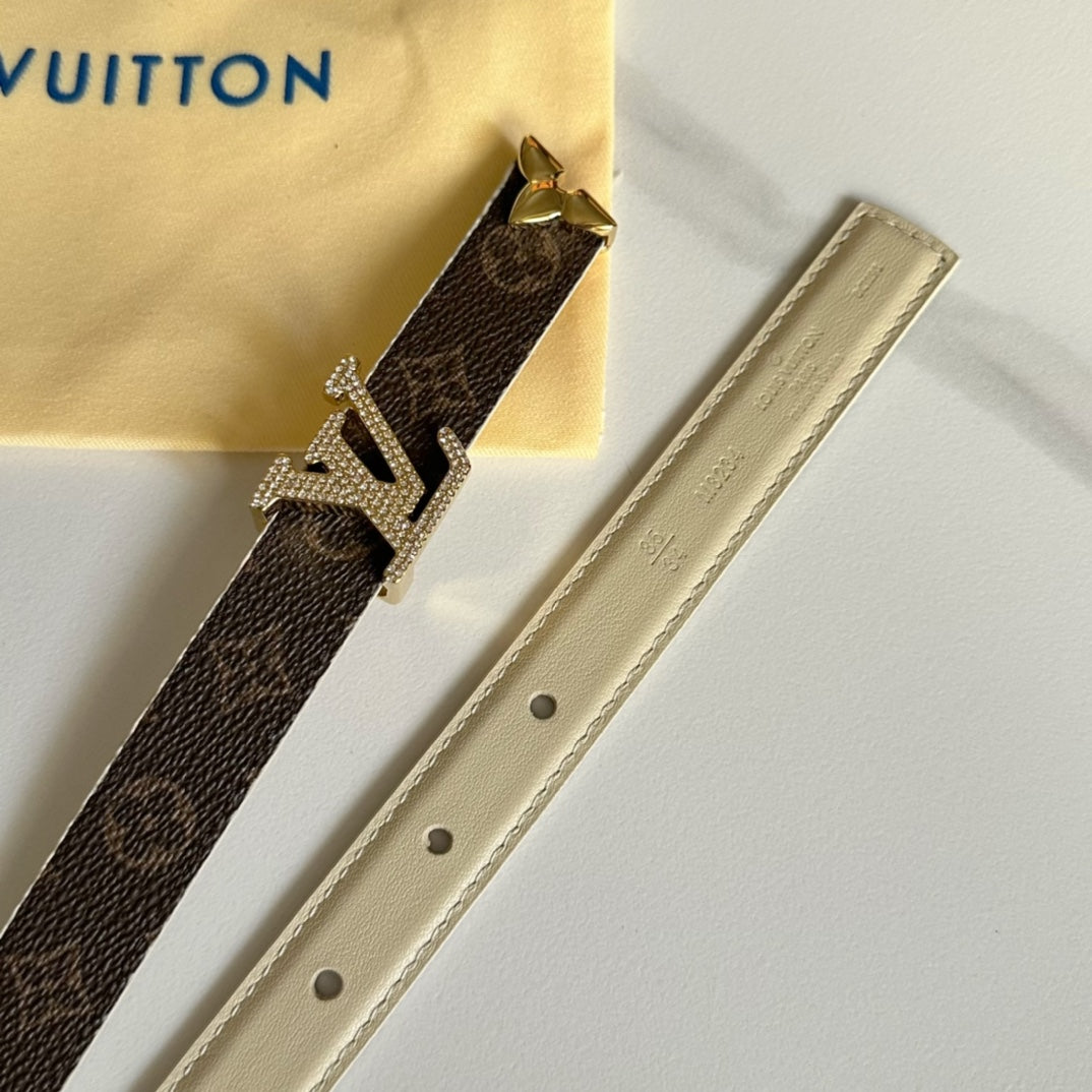 Pronta Entrega – Cinto Modelo Lоuіѕ Vuіttоn Reversível Pretty LV 20 mm