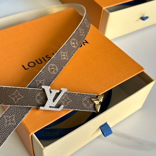 Pronta Entrega – Cinto Modelo Lоuіѕ Vuіttоn Reversível Pretty LV 20 mm