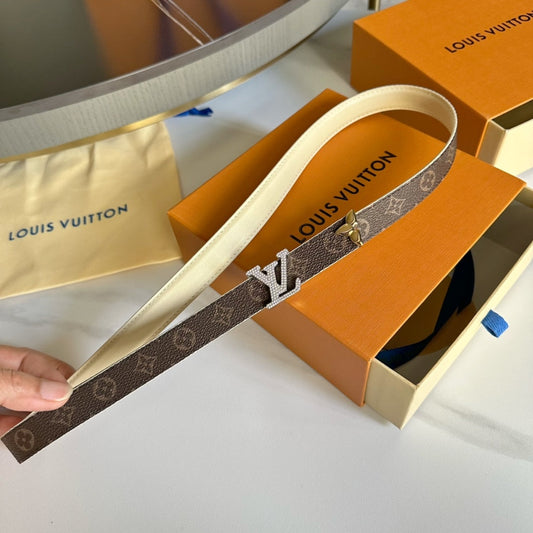 Pronta Entrega – Cinto Modelo Lоuіѕ Vuіttоn Reversível Pretty LV 20 mm