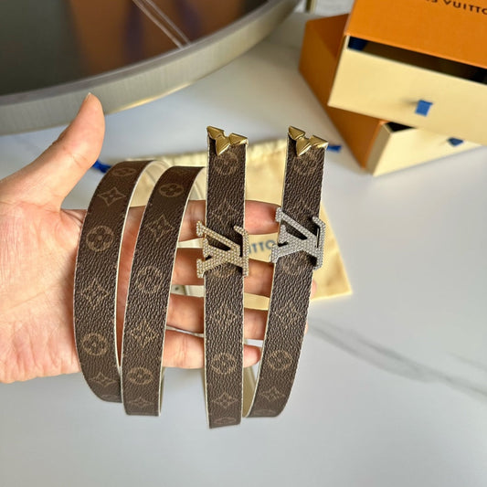 Pronta Entrega – Cinto Modelo Lоuіѕ Vuіttоn Reversível Pretty LV 20 mm