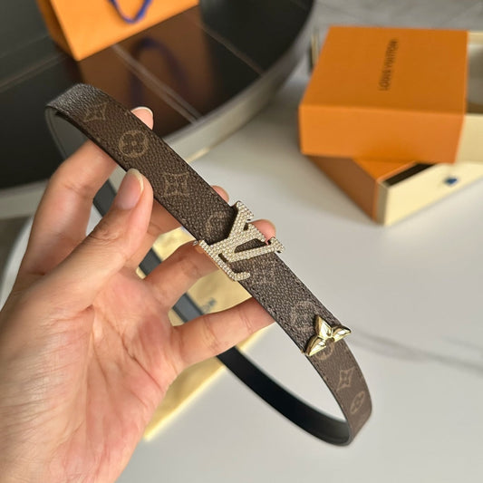 Pronta Entrega – Cinto Modelo Lоuіѕ Vuіttоn Reversível Pretty LV 20 mm