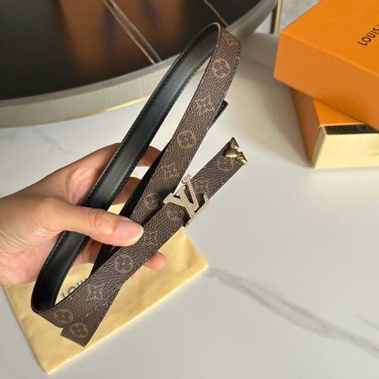 Pronta Entrega – Cinto Modelo Lоuіѕ Vuіttоn Reversível Pretty LV 20 mm