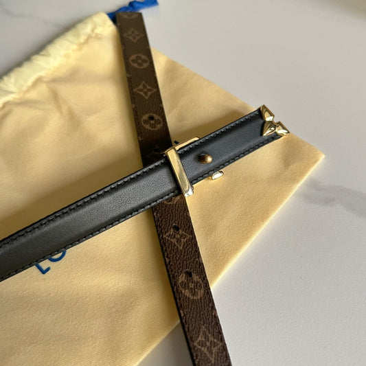 Pronta Entrega – Cinto Modelo Lоuіѕ Vuіttоn Reversível Pretty LV 20 mm