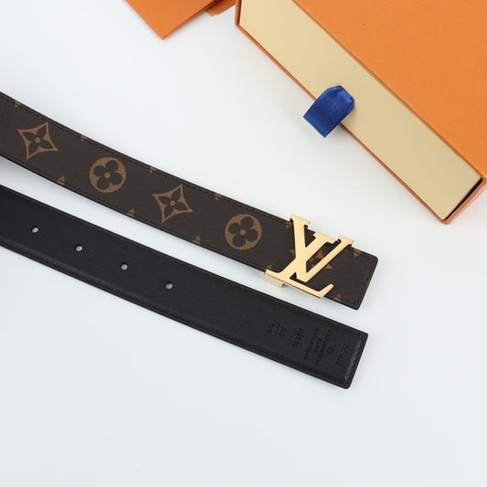 Pronta Entrega – PRONTA-ENTREGA – Cinto Modelo Louis Vuitton Reversível LV Initiales 30 mm