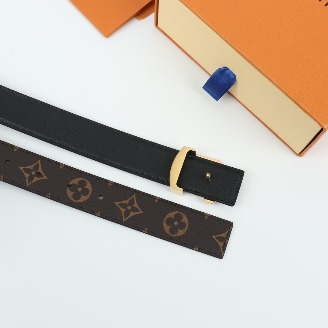 Pronta Entrega – PRONTA-ENTREGA – Cinto Modelo Louis Vuitton Reversível LV Initiales 30 mm