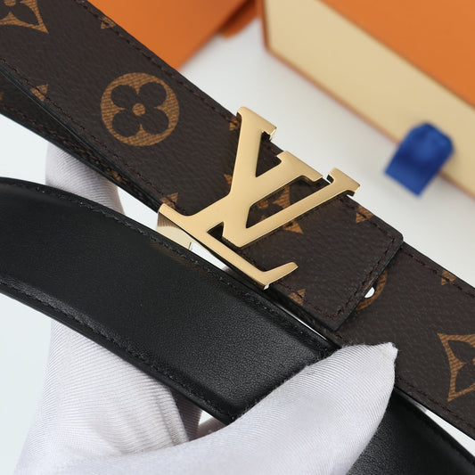 Pronta Entrega – PRONTA-ENTREGA – Cinto Modelo Louis Vuitton Reversível LV Initiales 30 mm
