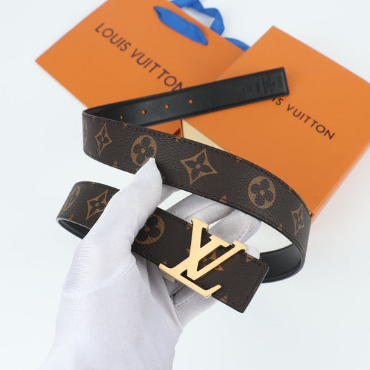 Pronta Entrega – PRONTA-ENTREGA – Cinto Modelo Louis Vuitton Reversível LV Initiales 30 mm