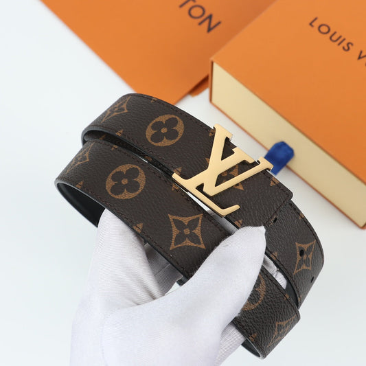 Pronta Entrega – PRONTA-ENTREGA – Cinto Modelo Louis Vuitton Reversível LV Initiales 30 mm