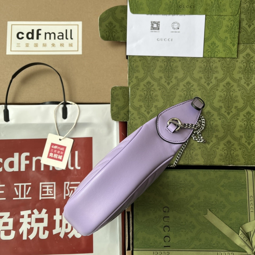 Pronta Entrega – Bolsa Gucci Mini GG Marmont Meia Lua