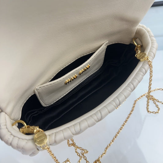 Pronta Entrega – Bolsa Miu Miu Mini em Couro Nappa Matelassé