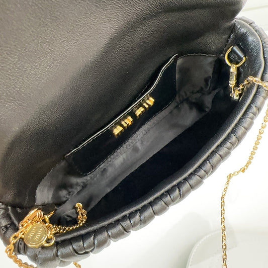 Pronta Entrega – Bolsa Miu Miu Mini em Couro Nappa Matelassé