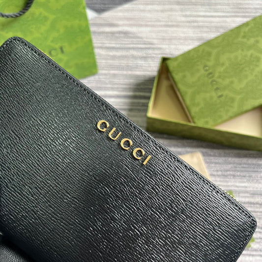 Pronta Entrega – Carteira Modelo Gucci GG com Zíper de Couro