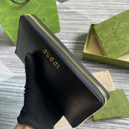 Pronta Entrega – Carteira Modelo Gucci GG com Zíper de Couro